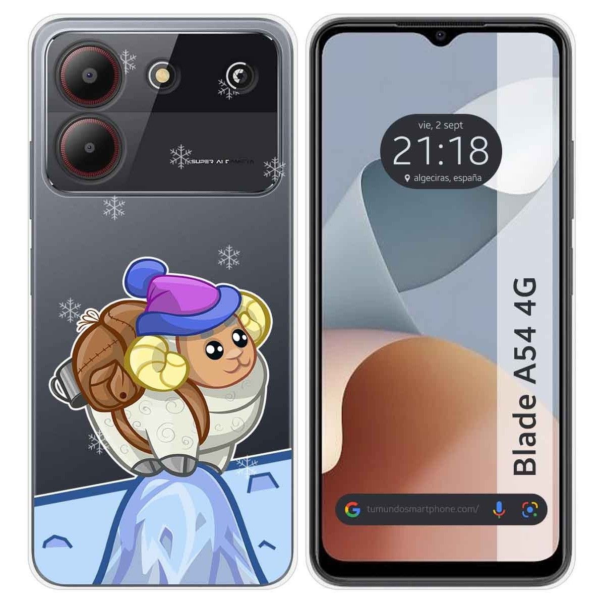 Funda Silicona Transparente para Zte Blade A54 4G diseño Cabra Dibujos