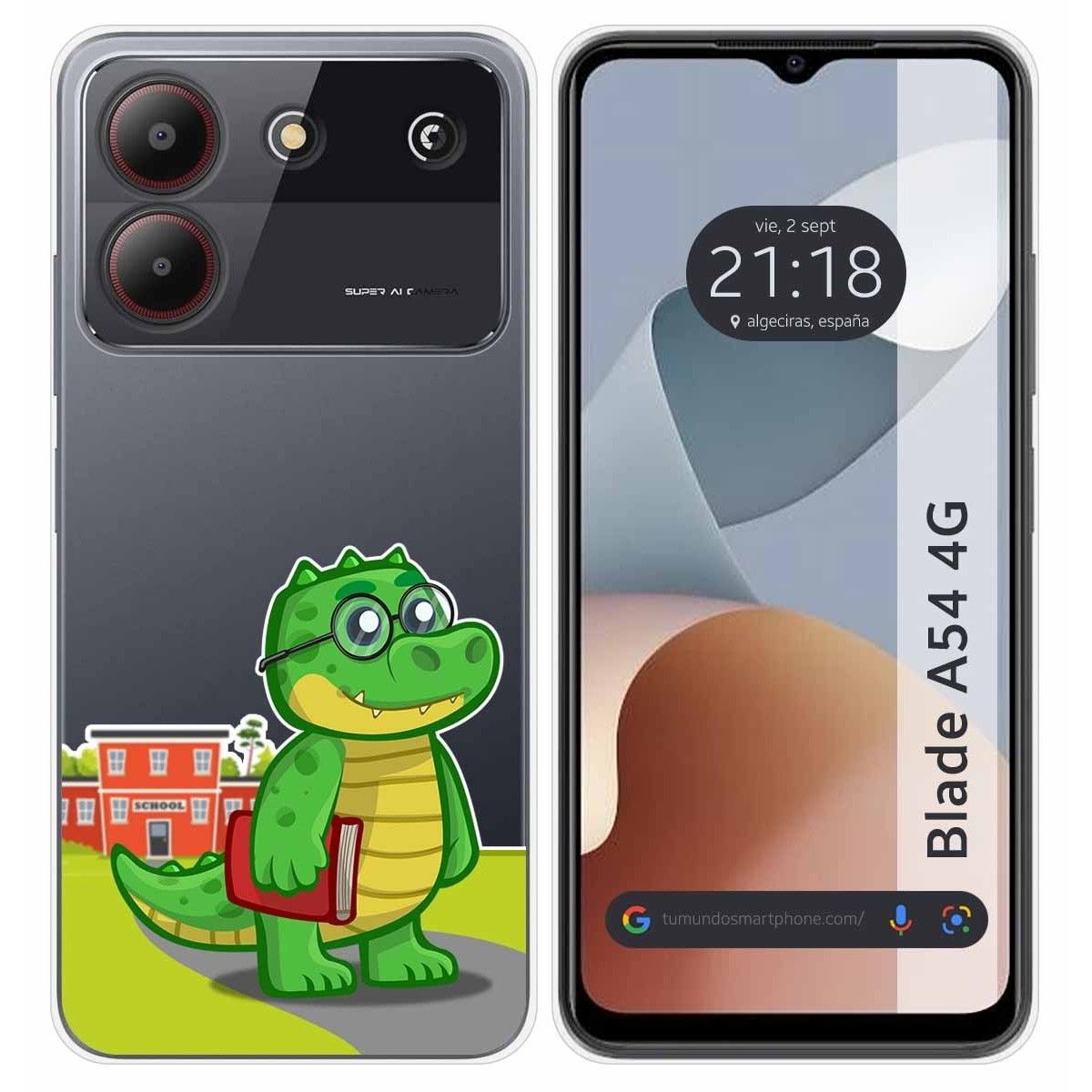 Funda Silicona Transparente para Zte Blade A54 4G diseño Coco Dibujos