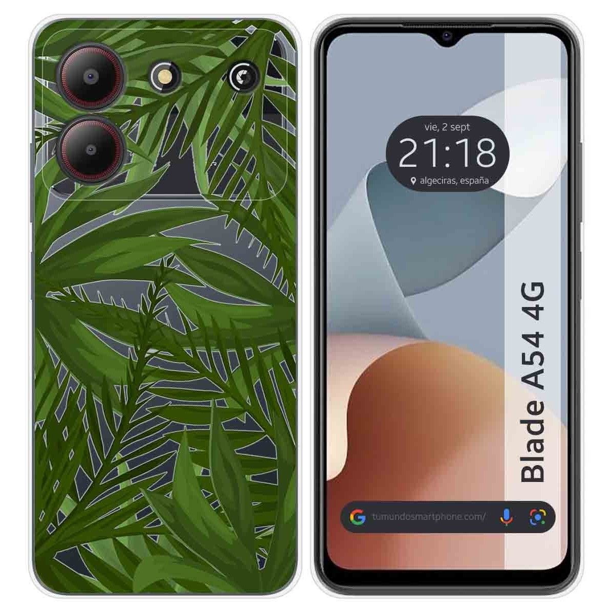 Funda Silicona Transparente para Zte Blade A54 4G diseño Jungla Dibujos