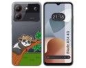 Funda Silicona Transparente para Zte Blade A54 4G diseño Panda Dibujos
