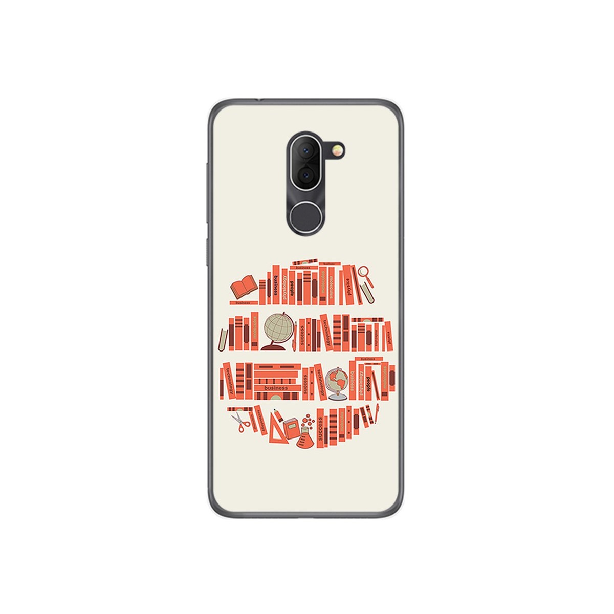 Funda Gel Tpu para Alcatel 3x Diseño Mundo Libro Dibujos