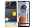 Funda Silicona Transparente para Zte Blade A54 4G diseño Playa Dibujos