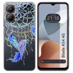 Funda Silicona Transparente para Zte Blade A54 4G diseño Plumas Dibujos