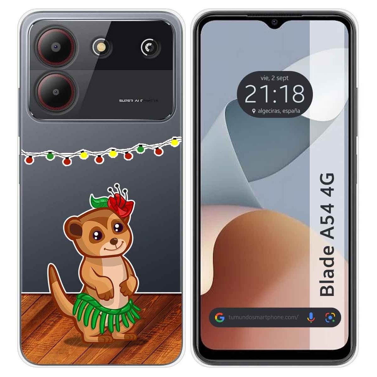 Funda Silicona Transparente para Zte Blade A54 4G diseño Suricata Dibujos