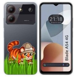 Funda Silicona Transparente para Zte Blade A54 4G diseño Tigre Dibujos