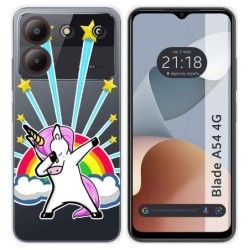Funda Silicona Transparente para Zte Blade A54 4G diseño Unicornio Dibujos