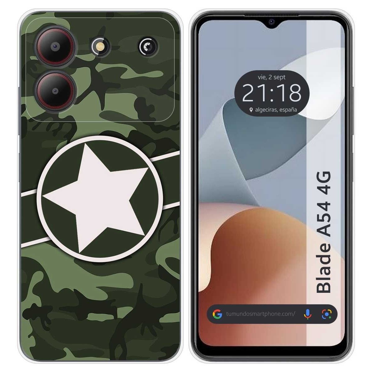 Funda Silicona para Zte Blade A54 4G diseño Camuflaje 01 Dibujos