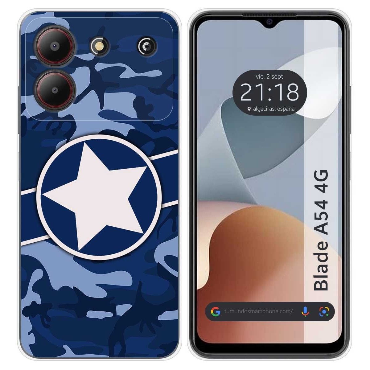 Funda Silicona para Zte Blade A54 4G diseño Camuflaje 03 Dibujos