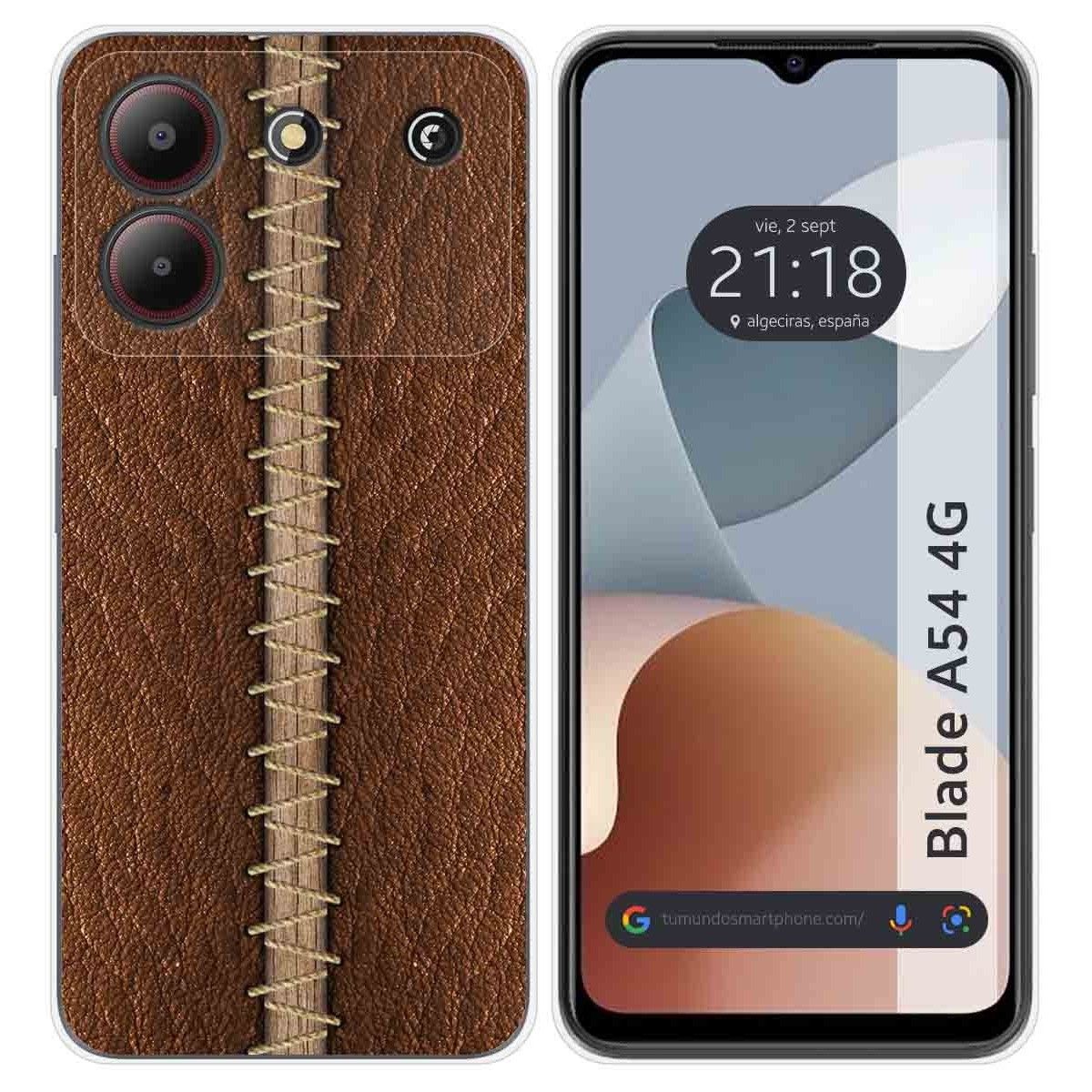 Funda Silicona para Zte Blade A54 4G diseño Cuero 01 Dibujos