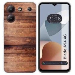 Funda Silicona para Zte Blade A54 4G diseño Madera 02 Dibujos