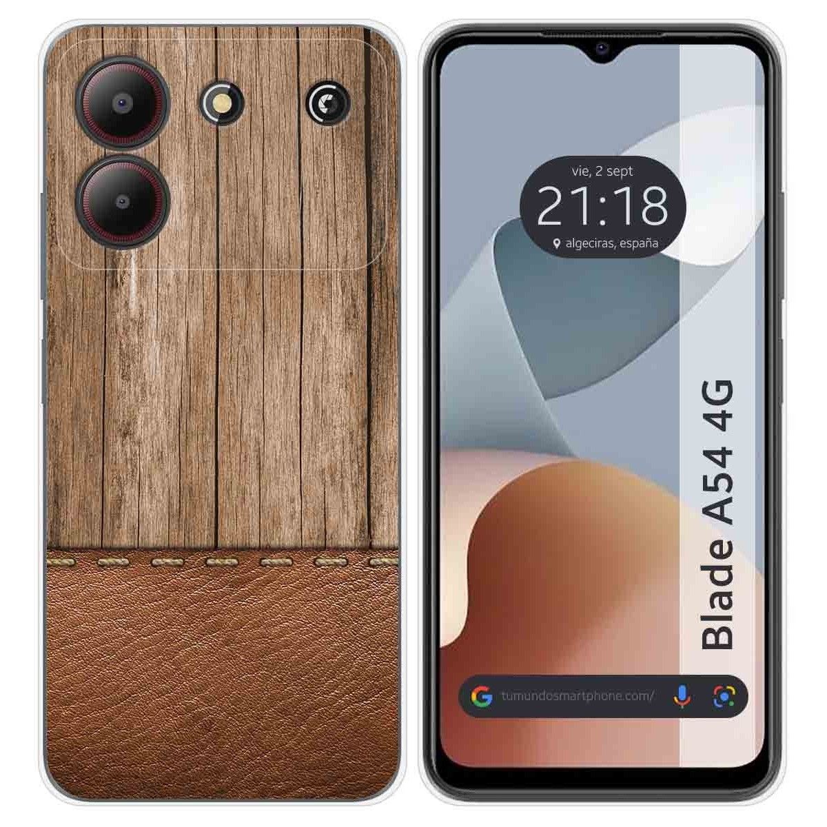 Funda Silicona para Zte Blade A54 4G diseño Madera 09 Dibujos