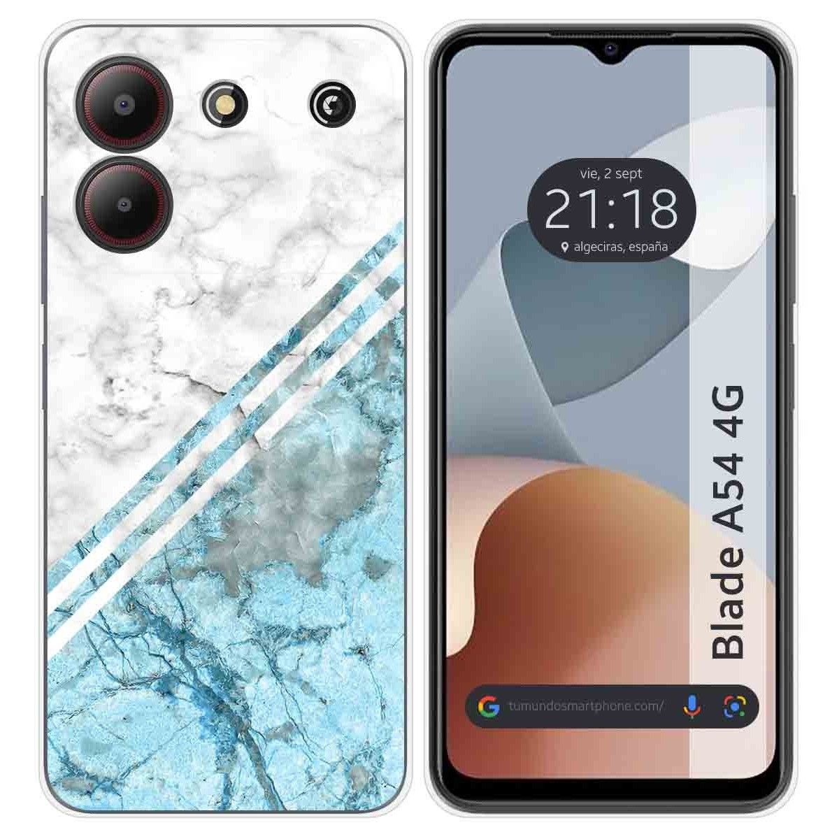 Funda Silicona para Zte Blade A54 4G diseño Mármol 02 Dibujos