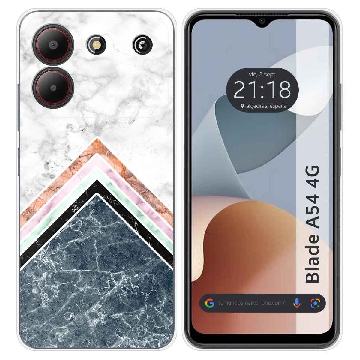 Funda Silicona para Zte Blade A54 4G diseño Mármol 05 Dibujos