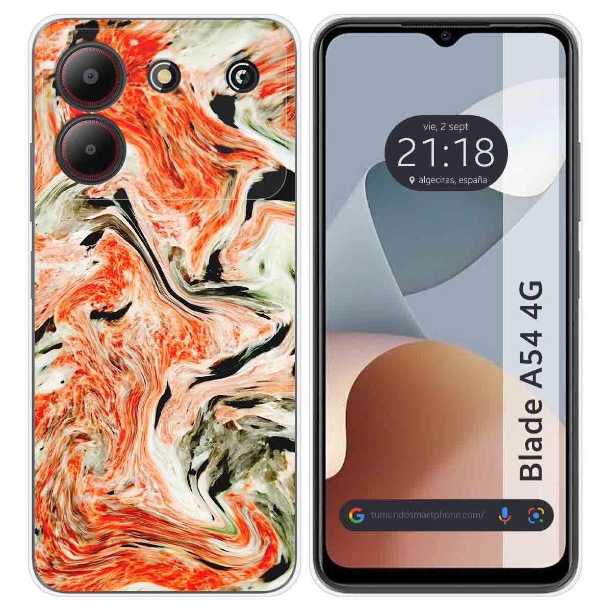 Funda Silicona para Zte Blade A54 4G diseño Mármol 12 Dibujos