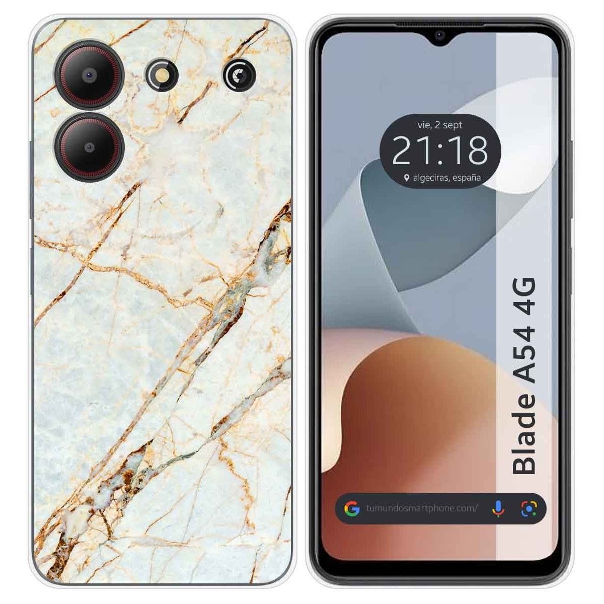 Funda Silicona para Zte Blade A54 4G diseño Mármol 13 Dibujos