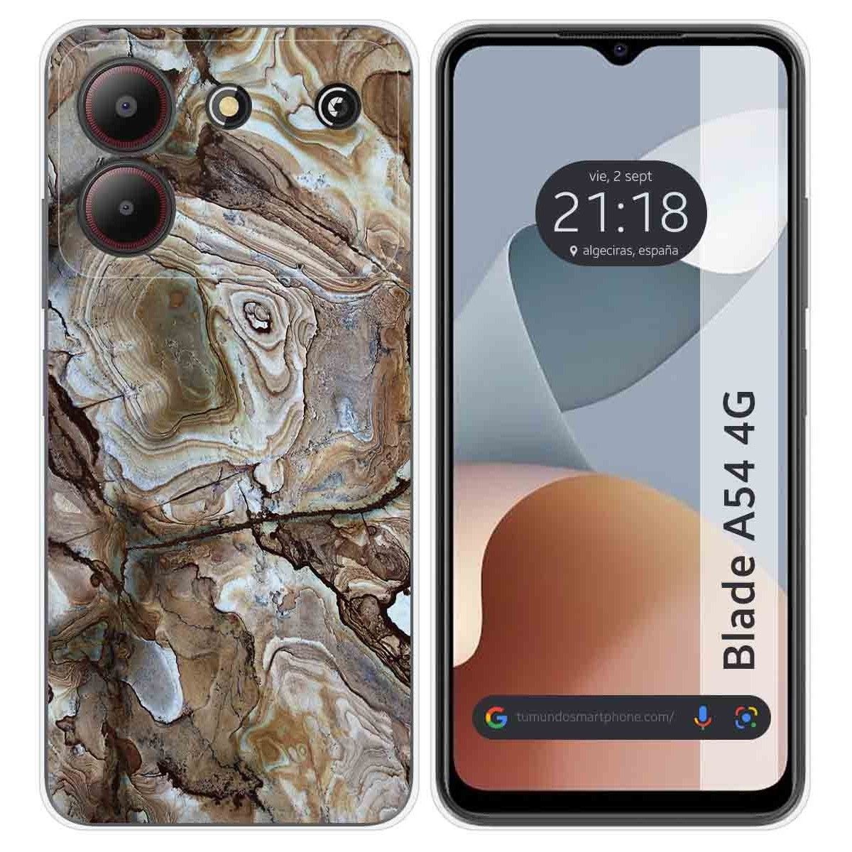 Funda Silicona para Zte Blade A54 4G diseño Mármol 14 Dibujos