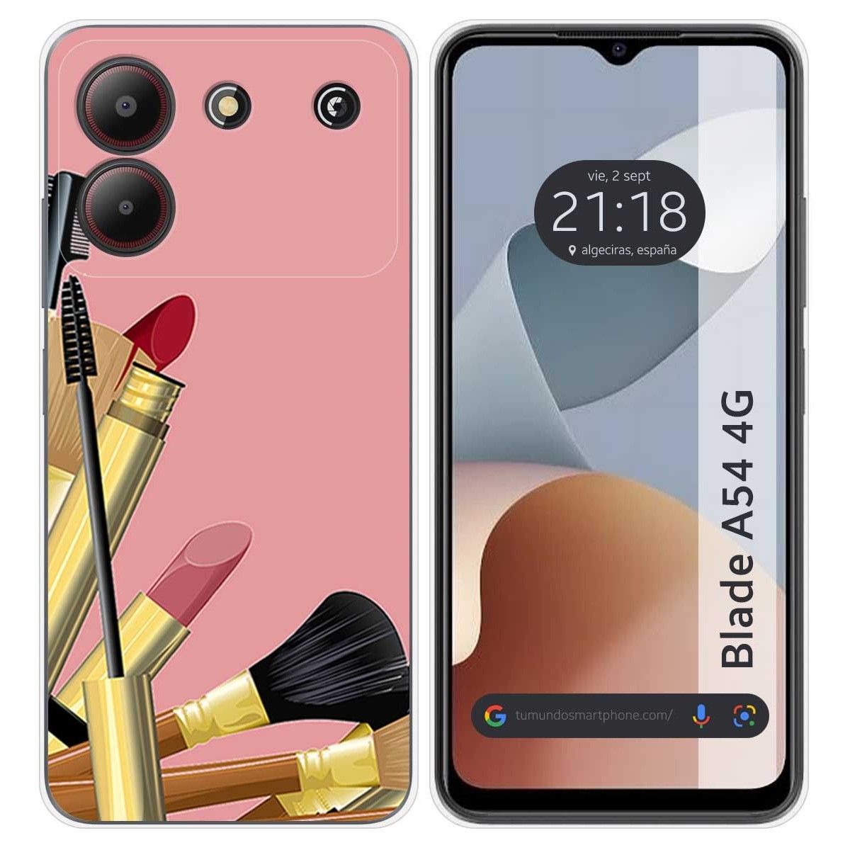 Funda Silicona para Zte Blade A54 4G diseño Brochas Dibujos