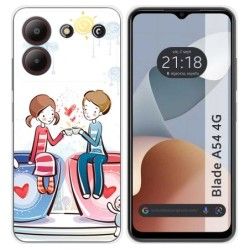 Funda Silicona para Zte Blade A54 4G diseño Café Dibujos