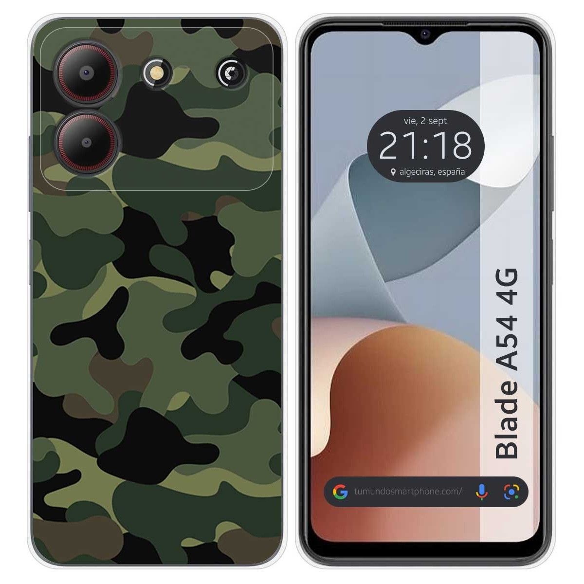 Funda Silicona para Zte Blade A54 4G diseño Camuflaje Dibujos