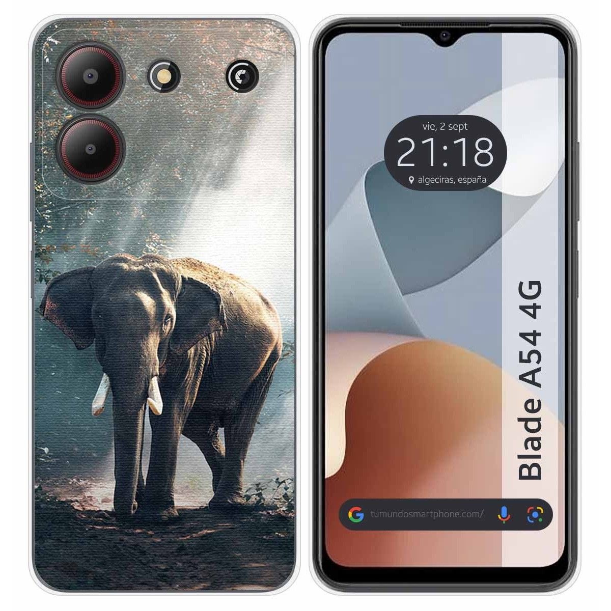 Funda Silicona para Zte Blade A54 4G diseño Elefante Dibujos