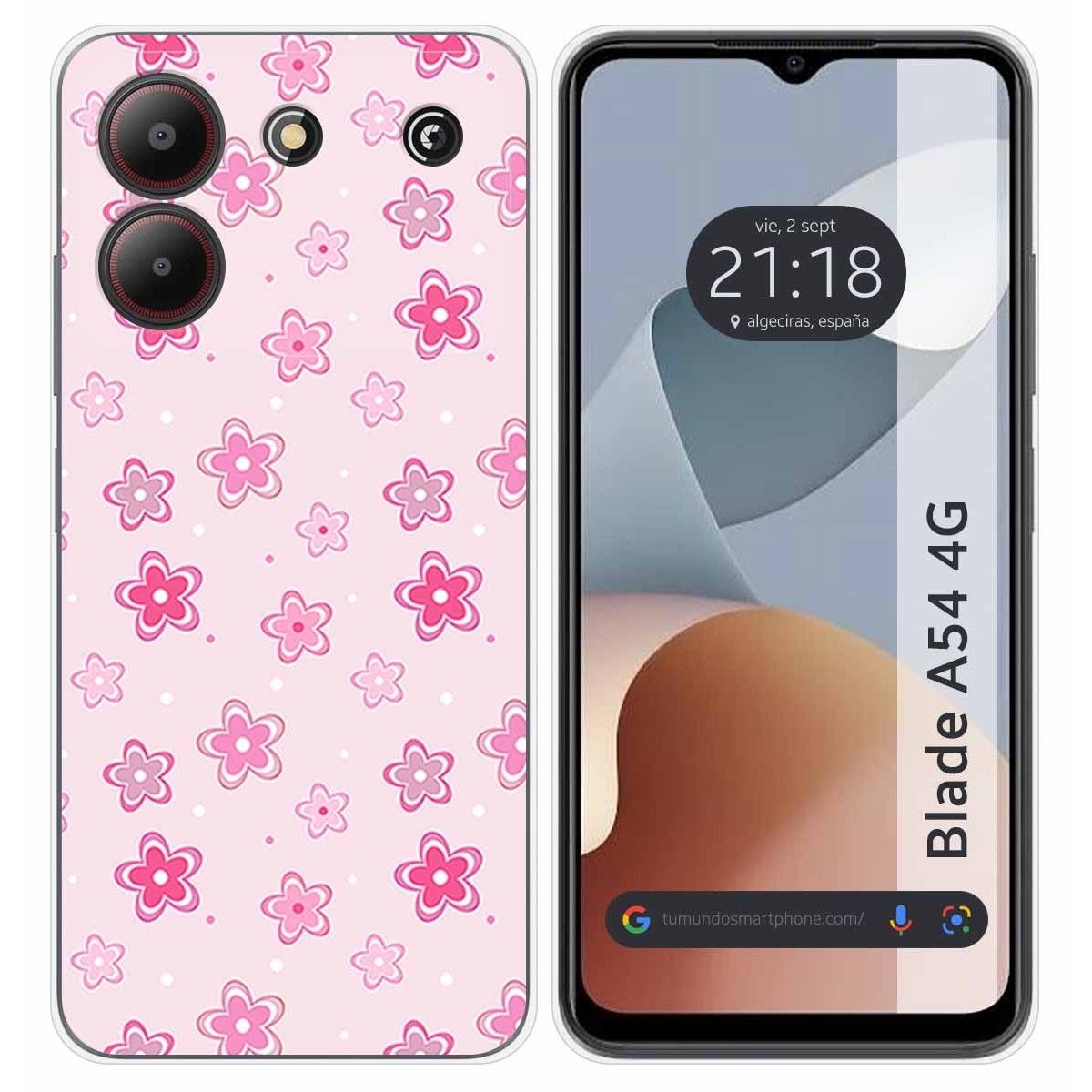 Funda Silicona para Zte Blade A54 4G diseño Flores Dibujos