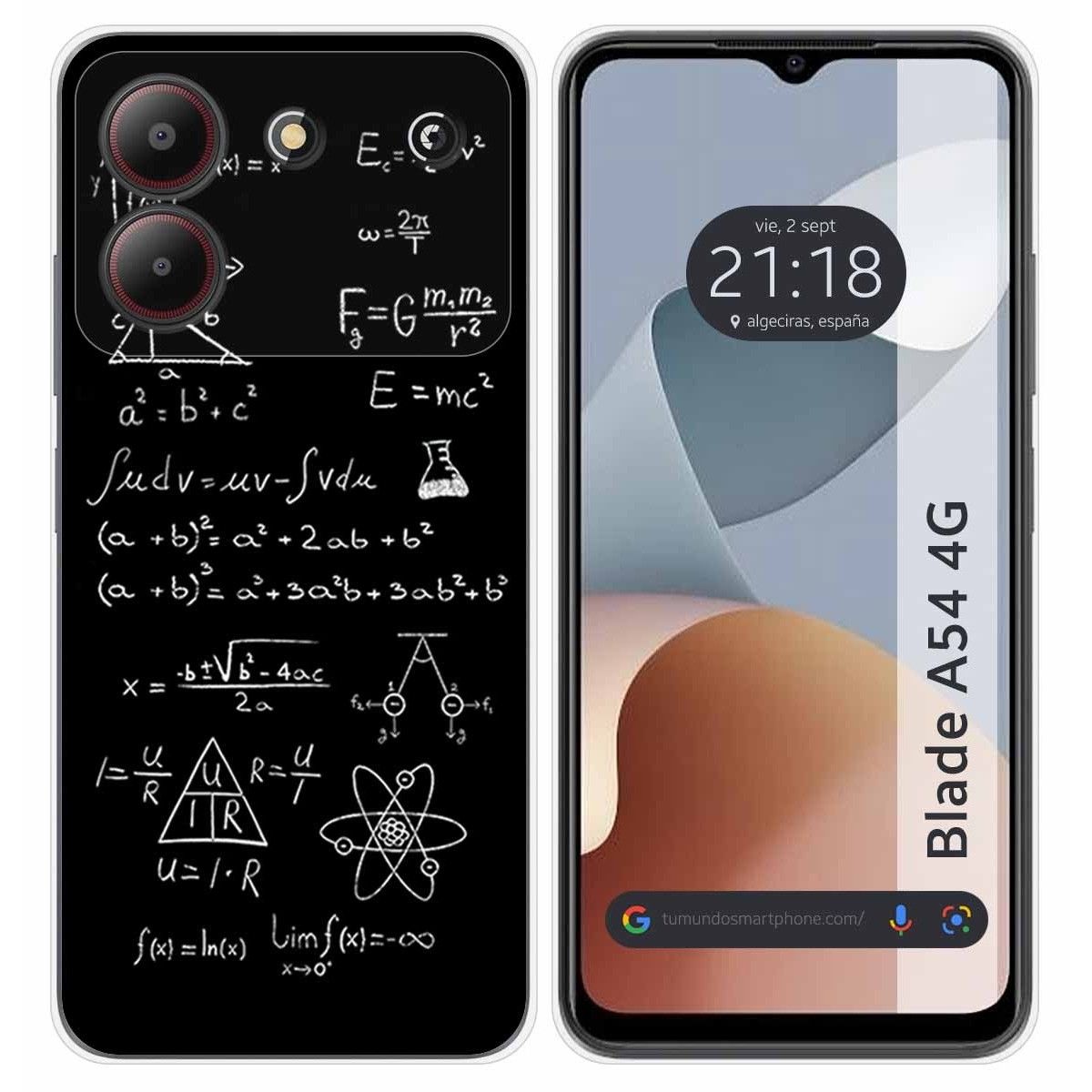 Funda Silicona para Zte Blade A54 4G diseño Formulas Dibujos