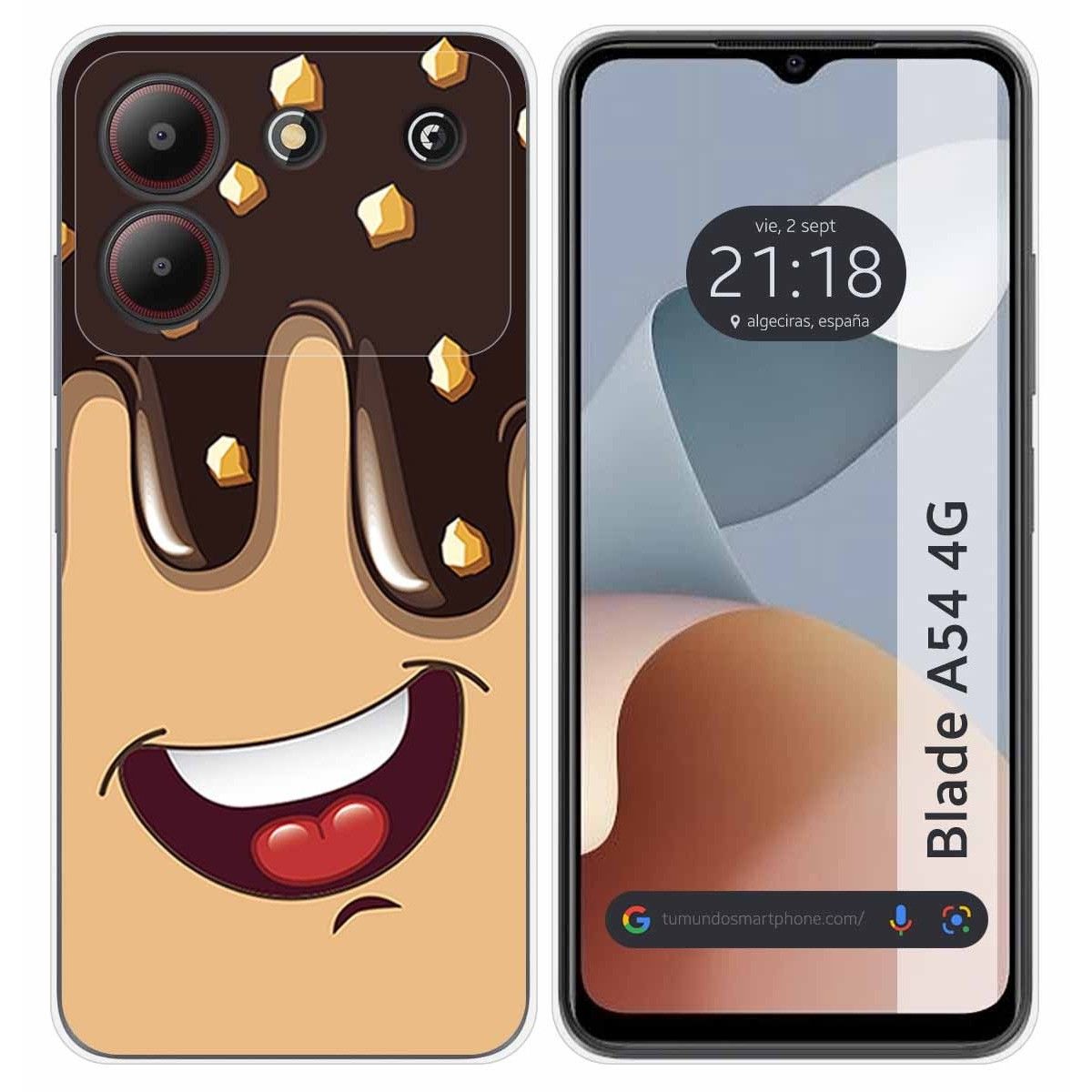 Funda Silicona para Zte Blade A54 4G diseño Helado Chocolate Dibujos