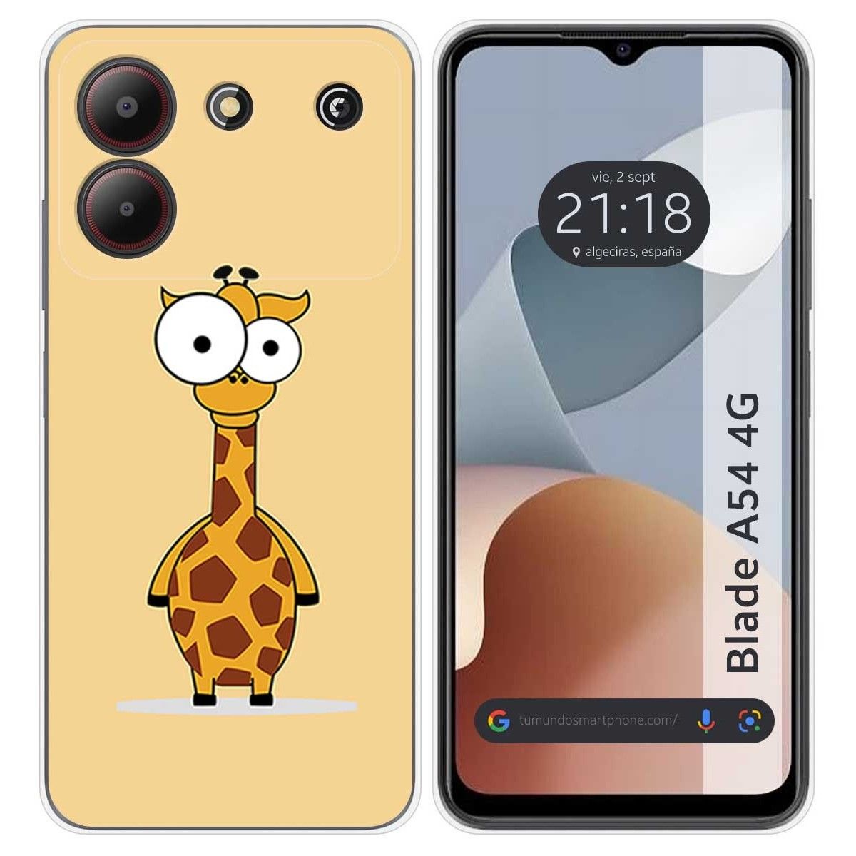 Funda Silicona para Zte Blade A54 4G diseño Jirafa Dibujos
