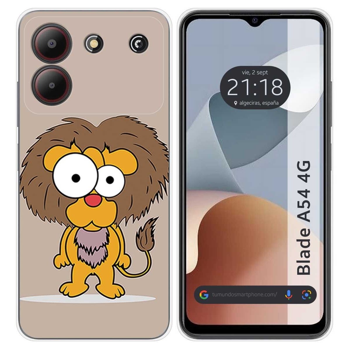 Funda Silicona para Zte Blade A54 4G diseño Leon Dibujos