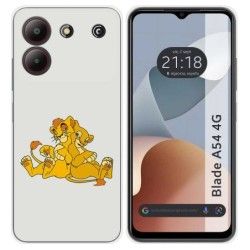 Funda Silicona para Zte Blade A54 4G diseño Leones Dibujos