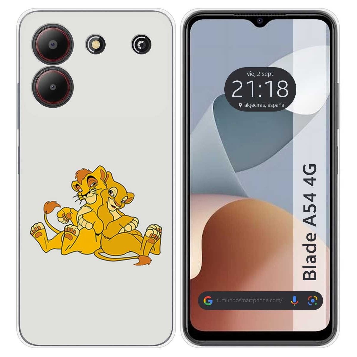 Funda Silicona para Zte Blade A54 4G diseño Leones Dibujos