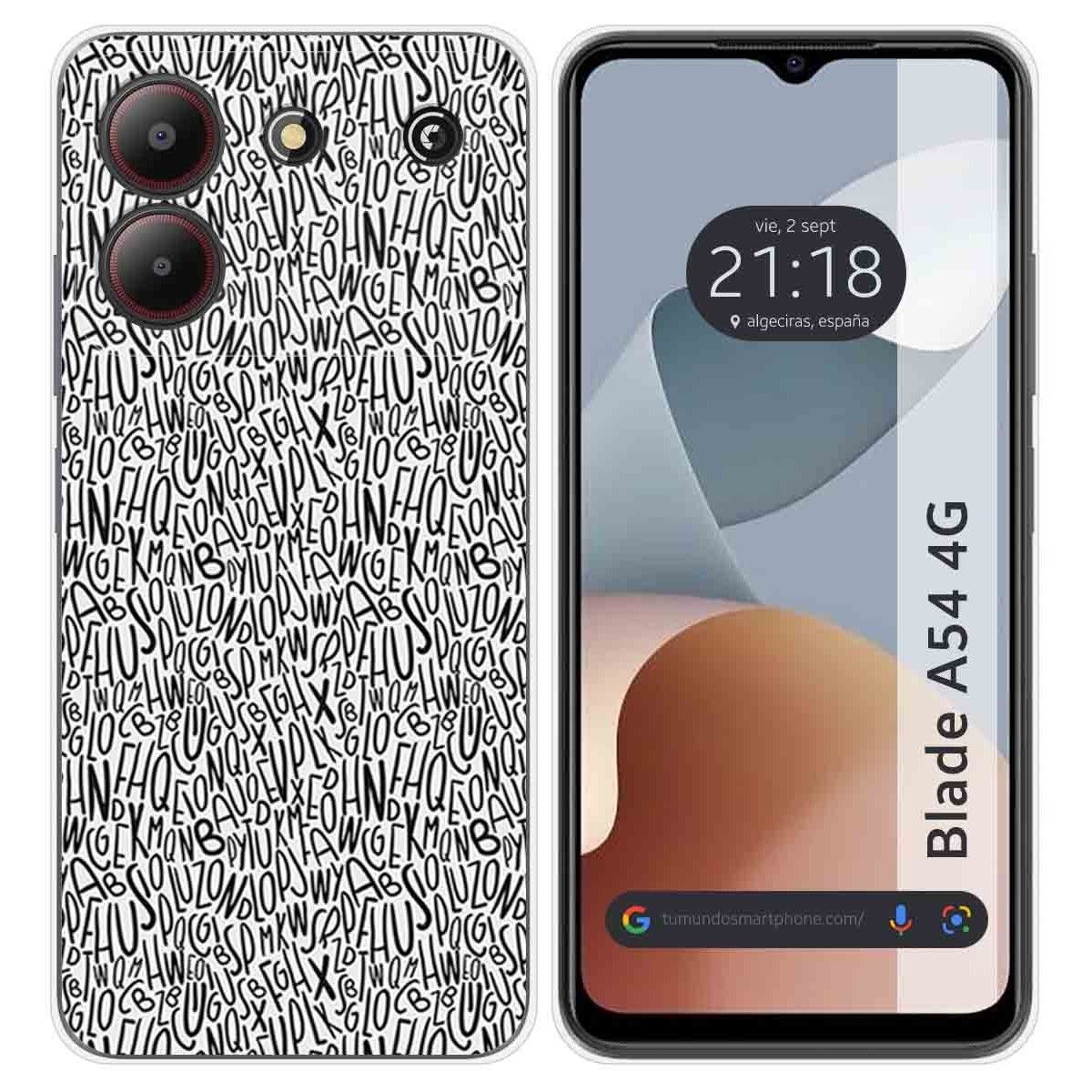 Funda Silicona para Zte Blade A54 4G diseño Letras Dibujos