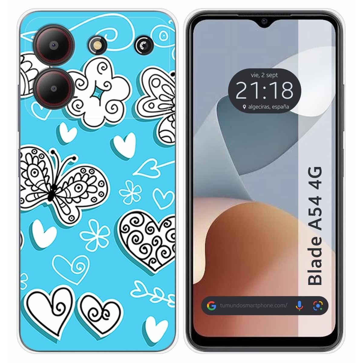 Funda Silicona para Zte Blade A54 4G diseño Mariposas Dibujos