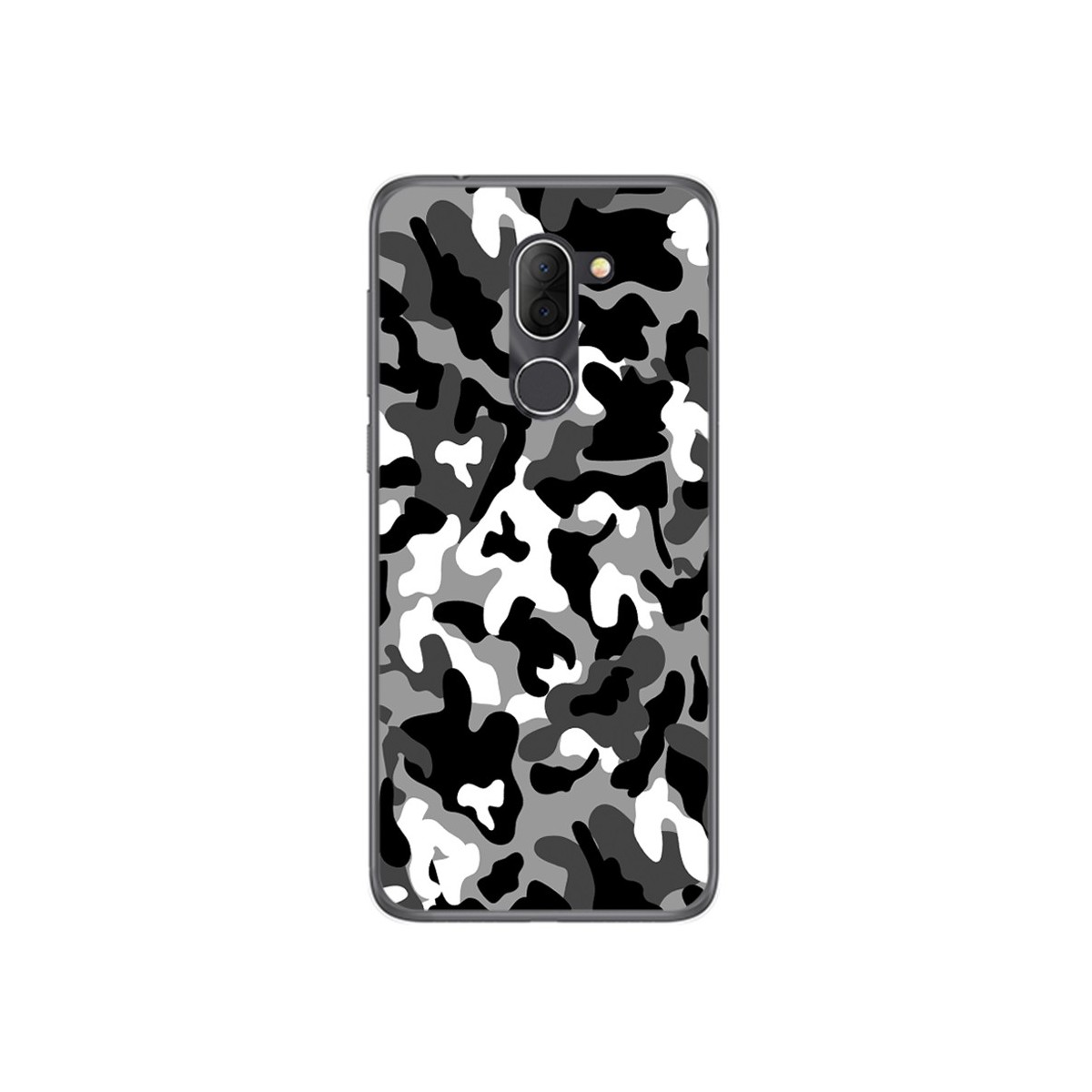 Funda Gel Tpu para Alcatel 3x Diseño Snow Camuflaje Dibujos