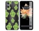 Funda Silicona Transparente para Oukitel C32 diseño Cactus Dibujos