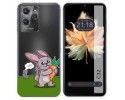 Funda Silicona Transparente para Oukitel C32 diseño Conejo Dibujos