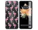 Funda Silicona Transparente para Oukitel C32 diseño Flamenco Dibujos