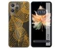 Funda Silicona Transparente para Oukitel C32 diseño Hojas Dibujos