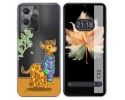 Funda Silicona Transparente para Oukitel C32 diseño Jirafa Dibujos