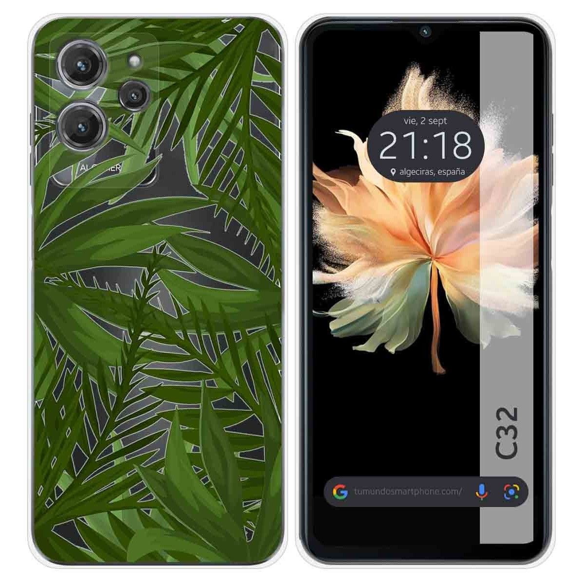 Funda Silicona Transparente para Oukitel C32 diseño Jungla Dibujos