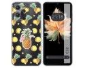 Funda Silicona Transparente para Oukitel C32 diseño Piña Dibujos
