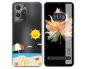 Funda Silicona Transparente para Oukitel C32 diseño Playa Dibujos