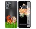 Funda Silicona Transparente para Oukitel C32 diseño Tigre Dibujos