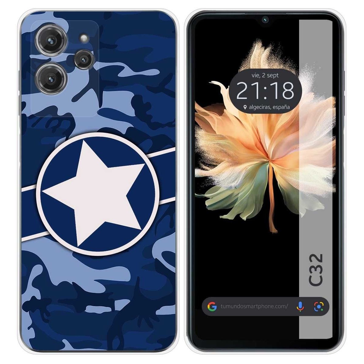 Funda Silicona para Oukitel C32 diseño Camuflaje 03 Dibujos