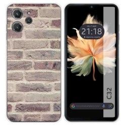 Funda Silicona para Oukitel C32 diseño Ladrillo 01 Dibujos