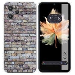 Funda Silicona para Oukitel C32 diseño Ladrillo 02 Dibujos