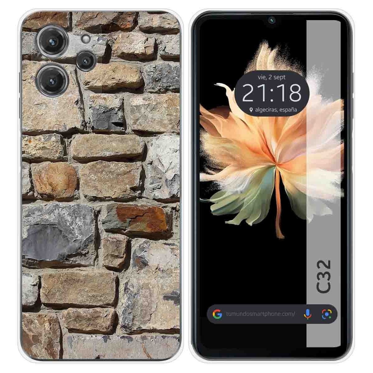 Funda Silicona para Oukitel C32 diseño Ladrillo 03 Dibujos