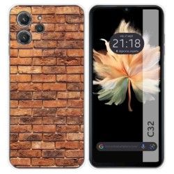 Funda Silicona para Oukitel C32 diseño Ladrillo 04 Dibujos