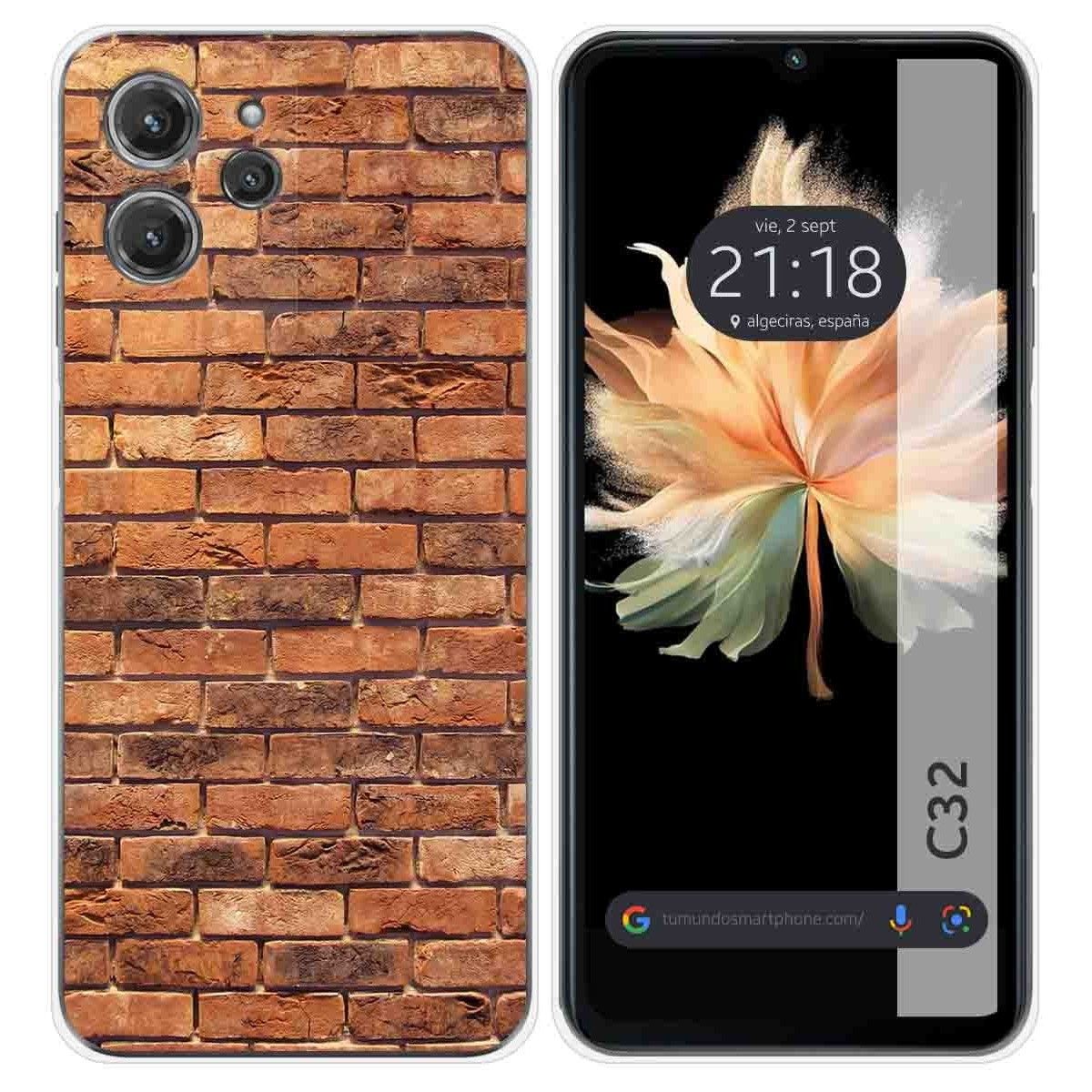 Funda Silicona para Oukitel C32 diseño Ladrillo 04 Dibujos