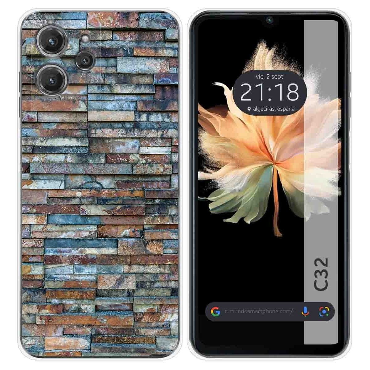 Funda Silicona para Oukitel C32 diseño Ladrillo 05 Dibujos